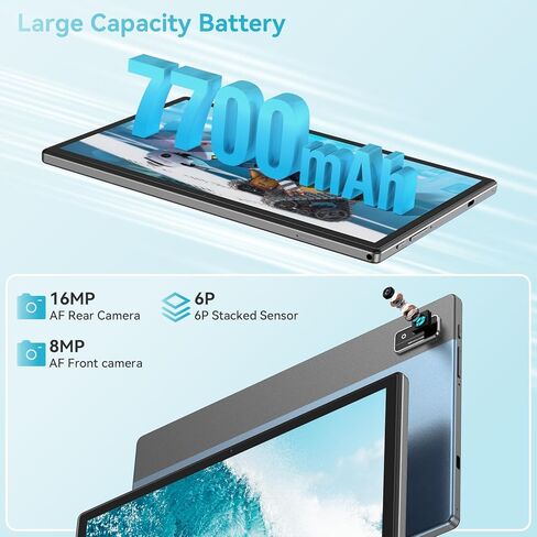 تابلت Headwolf Android 12 2 في 1 10 بوصة مع لوحة مفاتيح، 12 جيجابايت + 128 جيجابايت ثماني النواة أندرويد مع قلم ماوس، بطارية 7700 مللي أمبير، كاميرا 16 ميجابكسل، واي فاي، بلوتوث 5.0، نظام تحديد المواقع (أزرق) in Kuwait