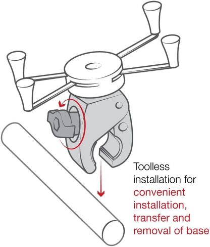 RAM MOUNTS X-Grip Large Phone Mount with Low-Profile RAM Tough-Claw RAM-HOL-UN10-400-2U for Rails 0.625" to 1.14" in Diameter in Saudi Arabia
