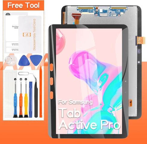 استبدال الشاشة لجهاز Samsung Galaxy Tab Active Pro SM-T540 SM-T547 شاشة LCD تعمل باللمس محول رقمي كامل، مع أدوات (أسود) in Kuwait