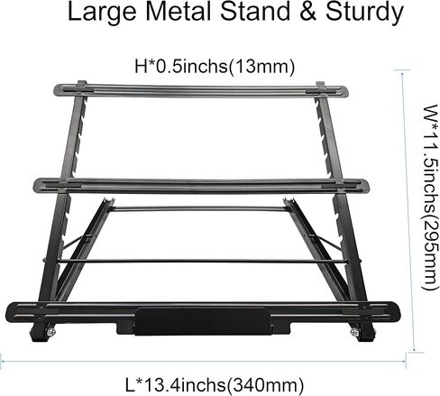 حامل كمبيوتر محمول WELZK 12 من السيليكون المضاد للانزلاق، حامل معدني محمول كبير مقاس 13.4 × 11.5 بوصة. يستخدم على نطاق واسع لحامل لوحة الإضاءة، وحامل لوحة الإضاءة، وحامل اللوحة الماسية، وحامل التتبع، إلخ in Kuwait