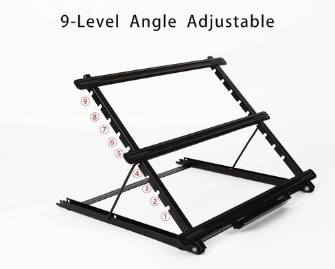 حامل كمبيوتر محمول WELZK 12 من السيليكون المضاد للانزلاق، حامل معدني محمول كبير مقاس 13.4 × 11.5 بوصة. يستخدم على نطاق واسع لحامل لوحة الإضاءة، وحامل لوحة الإضاءة، وحامل اللوحة الماسية، وحامل التتبع، إلخ in Kuwait