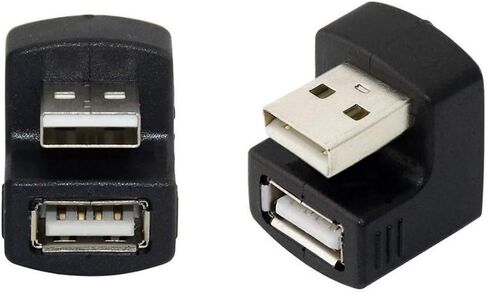 chenyang 2 Pack USB 3.0 Extender Adapter,USB 3.0 Male to Female Data Transfer Charging 180 Degree Angled Adapter in Kuwait