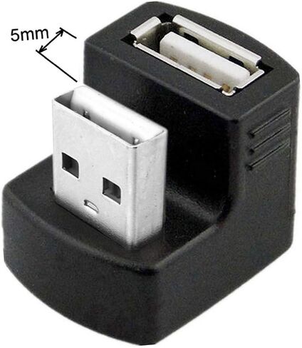chenyang 2 Pack USB 3.0 Extender Adapter,USB 3.0 Male to Female Data Transfer Charging 180 Degree Angled Adapter in Kuwait
