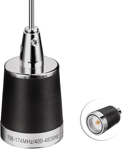 Bingfu VHF Nmo هوائي ثنائي النطاق VHF UHF 136-174 ميجا هرتز 400-470 ميجا هرتز مع خسارة منخفضة 16.5 قدم RG58 كابل تثبيت قوس الشفاه جبل هوائيات لسيارة شاحنة موبايل هام راديو راديو الهواة راديو البحرية VHF in Saudi Arabia