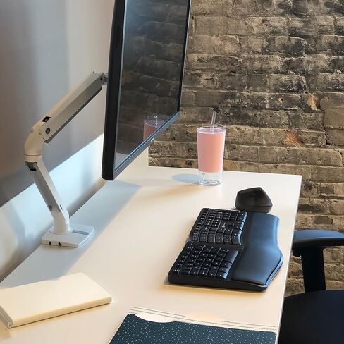 Ergotron - ذراع شاشة واحدة MXV، حامل مكتبي متوافق مع معايير VESA - للشاشات التي يصل حجمها إلى 34 بوصة، ووزن 7 إلى 20 رطلاً - أسود غير لامع in Kuwait