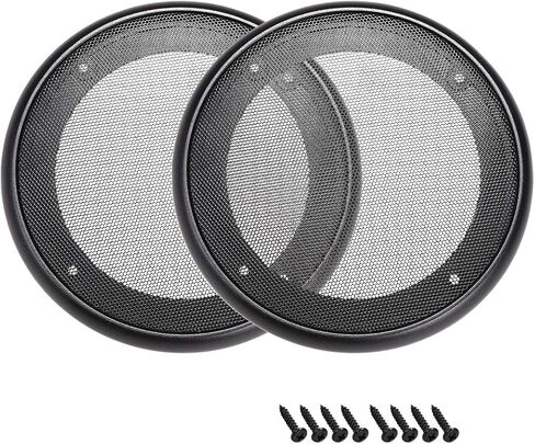 uxcell 2pcs 5" Speaker Grill Mesh Decorative Circle Woofer Guard Protector Cover Audio Parts Black in Saudi Arabia
