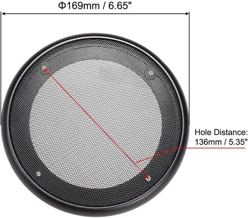 uxcell 2pcs 5" Speaker Grill Mesh Decorative Circle Woofer Guard Protector Cover Audio Parts Black in Saudi Arabia