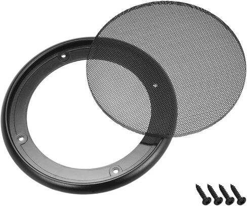 uxcell 2pcs 5" Speaker Grill Mesh Decorative Circle Woofer Guard Protector Cover Audio Parts Black in Saudi Arabia