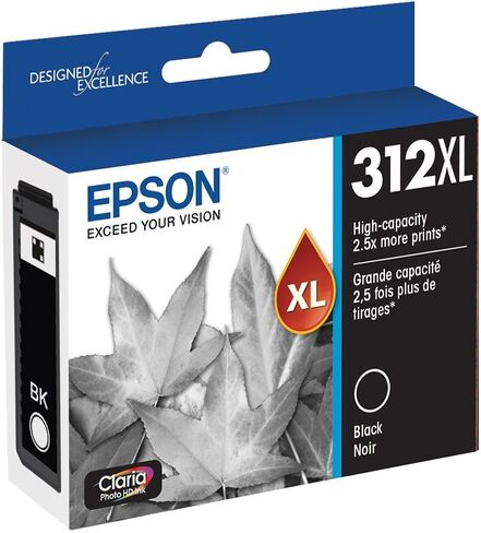 حبر EPSON 314 Claria Photo HD عالي السعة (T314XL922-S) يعمل مع Expression Photo XP-15000، رمادي/أحمر in Kuwait