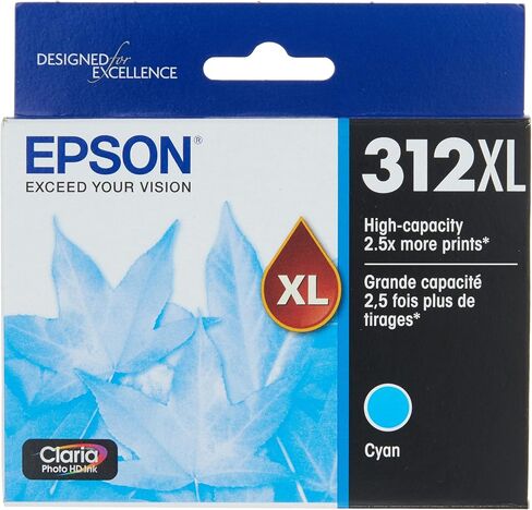 حبر EPSON 314 Claria Photo HD عالي السعة (T314XL922-S) يعمل مع Expression Photo XP-15000، رمادي/أحمر in Kuwait