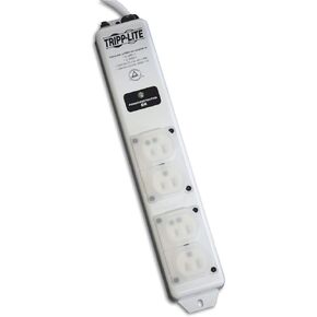 Eaton Tripp Lite SPS610HGRA Medical-Grade Surge Protector Power Strip for Hospitals & Nursing Homes, 6 Outlets, 10ft Power Extension Cord with Flat Plug, 1050 Joules, On/Off Switch, UL 1363 Certified in Kuwait
