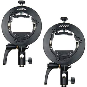 Godox 2pcs Flash S-Type Bracket with Bowens Mount,Direction-Adjustable Handle,for Godox V1 AD200Pro II etc Round Head Flash and AD400Pro II AD200 V860III V480 Series Speedlite in Saudi Arabia
