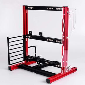 ATX/M-ATX/ITX حامل هيكل DIY مفتوح الهيكل للتعدين إطار ITX حافظة ATX منضدة اختبار الكمبيوتر الشخصي، حامل هيكل إطار من الألومنيوم مفتوح لرفع تردد التشغيل عموديًا، مقعد اختبار الكمبيوتر المبرد بالماء (أحمر) in Saudi Arabia