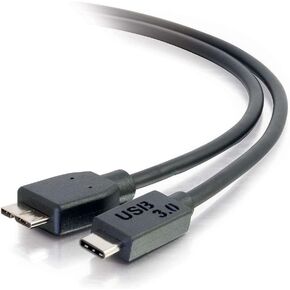 C2G كيبل USB 3.0، كيبل USB C الى A، متوافق مع تابلت ثاندربولت 3، كروم بوك بيكسل، سامسونج جالكسي تاب برو اس، ال جي G6، ماك بوك، اسود، 3 اقدام (0.91 متر)، كيبل تو جو 28831