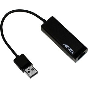 Accell USB 3.0 to Gigabit Ethernet Adapter 1000Mbit/S, Compatible with Windows and macOS, Black (J141B-005B-2) in Kuwait