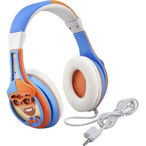 eKids Blippi Headphones for Kids, Wired Headphones for School, Home or Travel, Tangle Free Stereo Headphones with Parental Volume Control, Connect via 3.5mm Jack in Saudi Arabia