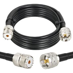 MOOKEERF PL-259 UHF CB Coax Cable - 3FT, RG58 PL-259 UHF Male to Female Low Loss Antenna Extension Jumper for HAM Radio, Antenna Analyzer, Dummy Load, SWR Meter in Kuwait
