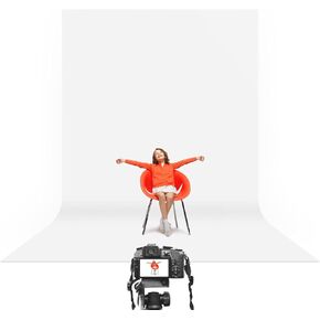 Julius Studio 10 x 20 ft. Pure White Backdrop Screen Background Super Large, Premium Soft & Higher Density 150GSM for Professional Photo Video Studio, Events, Party, JSAG210 in Kuwait