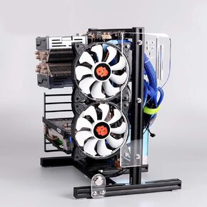 ATX M-ATX ITX Open Chassis, DIY Computer Case with Handle, Vertical Overclocking Open Frame Rack for ITX Motherboard, Support Graphics Card(red) in Saudi Arabia