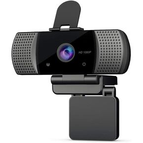 كاميرا ويب Kishgo 1080P مع ميكروفون وغطاء، وكاميرا ويب للكمبيوتر المحمول USB 2.0 مع تصحيح تلقائي للضوء، التوصيل والتشغيل، لبث الفيديو، والمؤتمرات، والألعاب، والفصول عبر الإنترنت in Kuwait