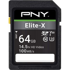 PNY 128GB Elite-X C10 U3 V30 SDXC Flash Memory Card 2-Pack, UHS-I, 4K UHD in Saudi Arabia