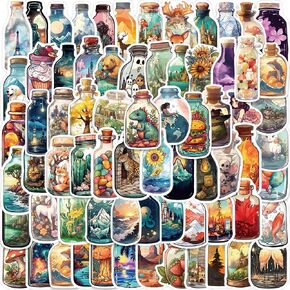50PCS Red Retro Stickers,Vintage Aesthetic Cottagecore Decor,Waterproof Vinyl Stickers for Laptop,Water Bottle,Phone Case