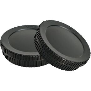 مجموعتان من NIYI، غطاء جسم الكاميرا ومجموعة غطاء خلفي للعدسة، متوافق مع Canon EFEF-S Mount DSLR غطاء واقي العدسة الخلفية للكاميرا ومجموعة واقي الجسم