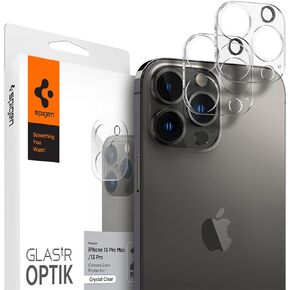 واقي شاشة لعدسة الكاميرا من Spigen [GlasTR Optik] مصمم لهاتف iPhone 13 Pro (2021) / iPhone 13 Pro Max (2021) - فضي [عبوة من قطعتين]... in Saudi Arabia