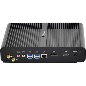 Kingdel® NC860 Mini Desktop Computer, Fanless Mini PC with Intel i7 10th Gen. CPU, 16GB RAM, 512GB SSD, 4K 4096x2304, HD Port, DP, Full Metal Case, Windows 11 Pro