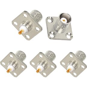 Superbat BNC Female Connector BNC Chassis Panel Mount Solder Nut Bulkhead RF Connector for Monitor Equipment RG58 RG59 RG6 RF Coaxial Cable Welding Machine Parts 5Pcs in Kuwait