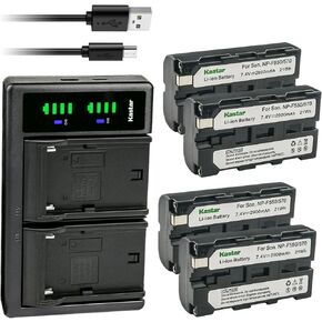 Kastar 4-Pack NP-F550/F570 Battery and LTD2 USB Charger Replacement for Z Cam E2 E2-M4 Professional 4K Cinematic Camera, Z Cam E2-S6 Super 35 6K Cinema Camera, Z Cam E2-F6 Full-Frame 6K Cinema Camera in Saudi Arabia