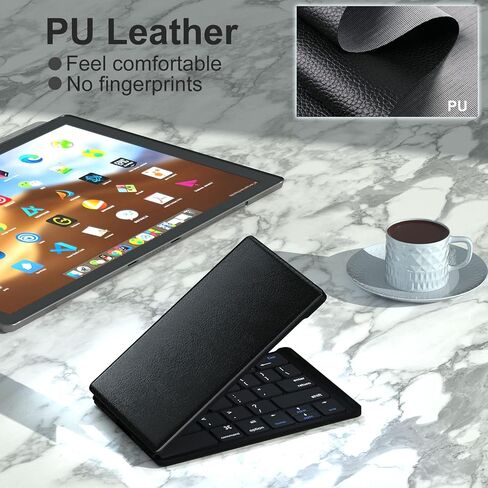 Gimibox Foldable Bluetooth Keyboard, Wireless Folding Keyboard, Full Size Ultra Slim Keyboard with Rechargeable Li-ion Battery, Compatible for iOS/Android/Windows/Smartphone Tablet and Laptop in Saudi Arabia