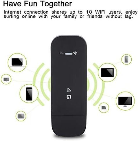 Mobile WiFi Hotspot, 4G LTE USB Portable WiFi Router Pocket Mobile Hotspot Wireless Network Smart Router 150 Mbps Travel 4G LTE Router Support LTE FDD B1/B3 in Saudi Arabia