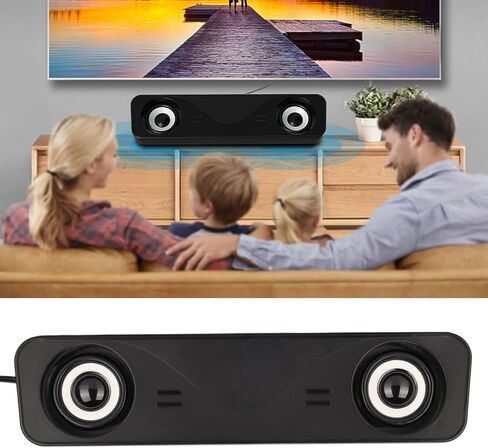 مكبر صوت للكمبيوتر، توصيل وتشغيل غامر، مكبر صوت منزلي صغير الحجم، مكبرات صوت مزدوجة للكمبيوتر الشخصي والكمبيوتر المحمول in Kuwait