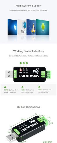 كولويل محول USB صناعي الى RS485 ثنائي الاتجاه RS485 الى USB، محول اصلي FT232RL وSP485EEN in Saudi Arabia