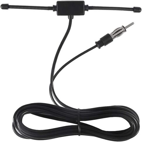 Universal Car Stereo AM FM Dipole Antenna,Hidden Adhesive Mount AM FM Radio Antenna for Vehicle Car Truck SUV Radio Stereo Head Unit Receiver Tuner,10 feet Cable DIN Plug Connector (Male) in Saudi Arabia