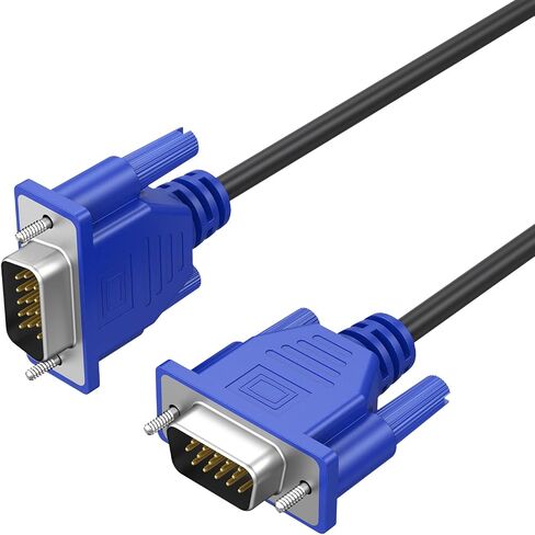كابل VGA 5 حزم، كابل شاشة VGA إلى VGA بطول 3 أقدام 1080P Full HD 15pin ذكر إلى ذكر سلك فيديو لشاشة الكمبيوتر وأجهزة الكمبيوتر المحمولة وأجهزة العرض التلفزيونية والمزيد in Kuwait