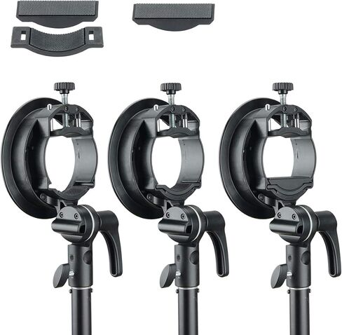 Godox 2 قطعة S2 Flash S Bracket with Bowens Mount, direction-Adjustable Hand,for Godox V1 AD200Pro إلخ Round Head Flash and AD400Pro AD200 V860II TT685 TT600 TT350 Series Speedlite in Saudi Arabia