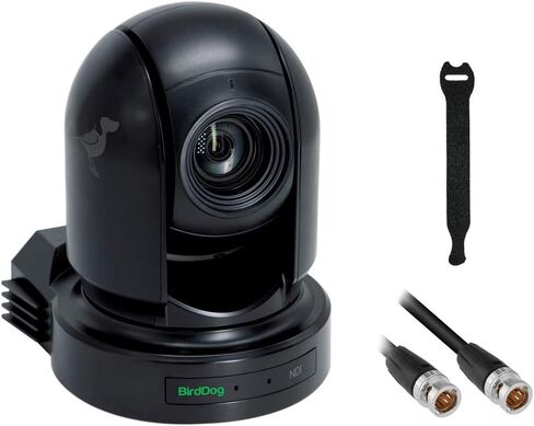 BirdDog Eyes P200 1080p Full NDI PTZ Camera (Black) with Kopul 3G-SDI Cable (50 ft) & 10-Pack Fastener Straps Bundle in Kuwait