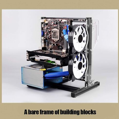 ATX/M-ATX/ITX حامل هيكل DIY مفتوح الهيكل للتعدين إطار ITX حافظة ATX منضدة اختبار الكمبيوتر الشخصي، حامل هيكل إطار من الألومنيوم مفتوح لرفع تردد التشغيل عموديًا، مقعد اختبار الكمبيوتر المبرد بالماء (أحمر) in Kuwait