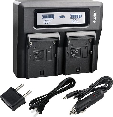 Kastar Fast Dual LCD Charger + 2X Battery for Pentax Ei-D-Li1 EI-D-BC1 Pentax EI-2000, Trimble 29518 46607 52030 54344 38403 5700 5800 R6 R7 R8 GNSS TR-R8 GPS, HP C8873A HP PhotoSmart 912 C912C912XI in Kuwait