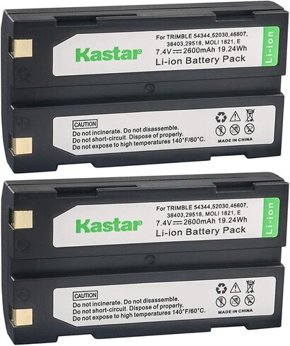 Kastar شاحن LCD مزدوج سريع لـ Pentax Ei-D-Li1 EI-D-BC1 Pentax EI-2000، Trimble 29518 46607 52030 54344 38403 5700 5800 R6 R7 R8 GNSS TR-R8 GPS MT1000، HP C8873A HP PhotoSmart 912 C912 912XI C912XI in Saudi Arabia