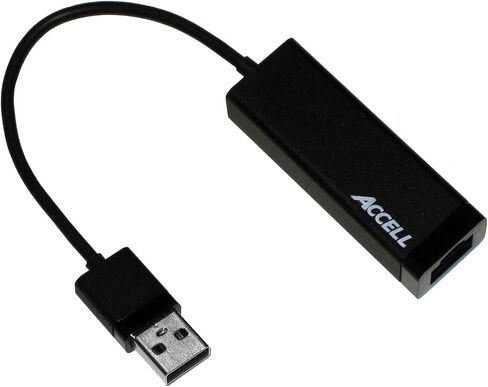 Accell USB 3.0 to Gigabit Ethernet Adapter 1000Mbit/S, Compatible with Windows and macOS, Black (J141B-005B-2) in Kuwait