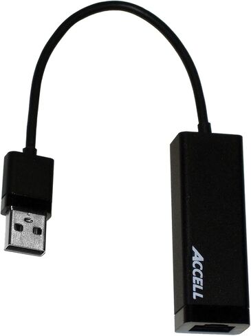 Accell USB 3.0 to Gigabit Ethernet Adapter 1000Mbit/S, Compatible with Windows and macOS, Black (J141B-005B-2) in Kuwait