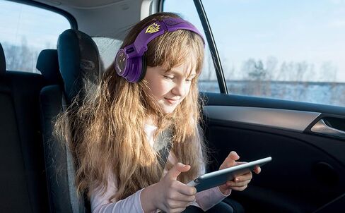اي كيدز سماعات راس بلوتوث للاطفال من ديساندانتس، سماعات بلوتوث لاسلكية قابلة لاعادة الشحن وقابلة للطي مع ميكروفون وصوت لطيف على الاطفال وسلك اضافي قابل للفصل، DE-B50v9M in Kuwait
