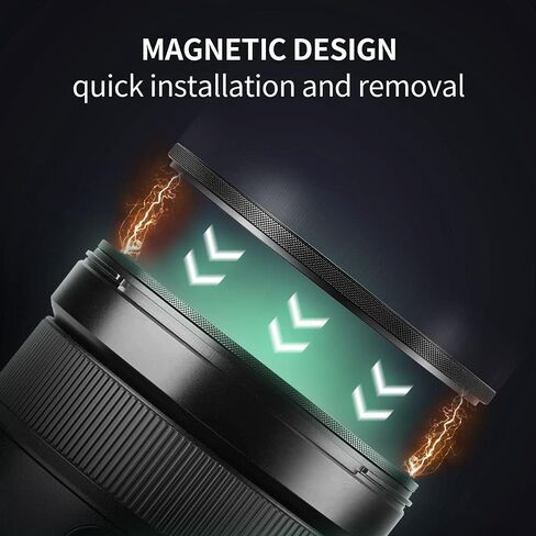 K&F Concept 72mm Magnetic Black Diffusion 1/8 Mist Cinematic Effect Filter + Magnetic Basic Ring + Lens Cap Filters Kit with 28 Multi-Layer Coatings for Camera Lens (Nano-X Series) in Saudi Arabia