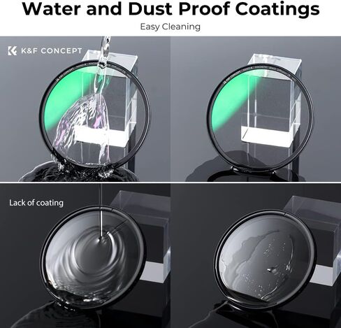 K&F Concept 72mm Magnetic Black Diffusion 1/8 Mist Cinematic Effect Filter + Magnetic Basic Ring + Lens Cap Filters Kit with 28 Multi-Layer Coatings for Camera Lens (Nano-X Series) in Saudi Arabia