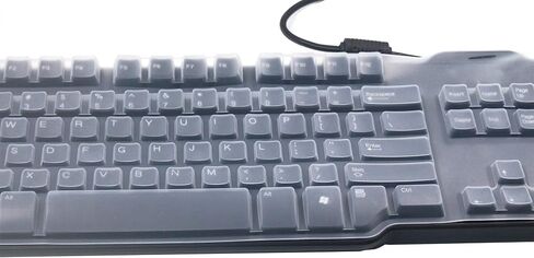 Silicone Keyboard Skin Cover Compatible for Dell RH659 L100 SK-8115 SK-8135 SK-3205 104-key USB Wired Keyboard, SK-8115 Keyboard Protector (Clear) in Saudi Arabia