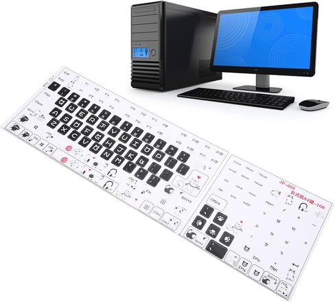 Sanpyl Computer Keyboard Stickers, PVC Clear Frosted Pattern Decorative DIY Cute Style Keycaps Stickers Universal for Desktop 84 to 108 Keys Keyboard in Kuwait