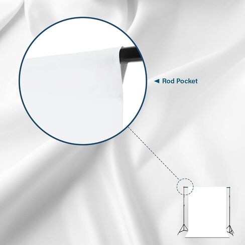 Julius Studio 10 x 20 ft. Pure White Backdrop Screen Background Super Large, Premium Soft & Higher Density 150GSM for Professional Photo Video Studio, Events, Party, JSAG210 in Kuwait